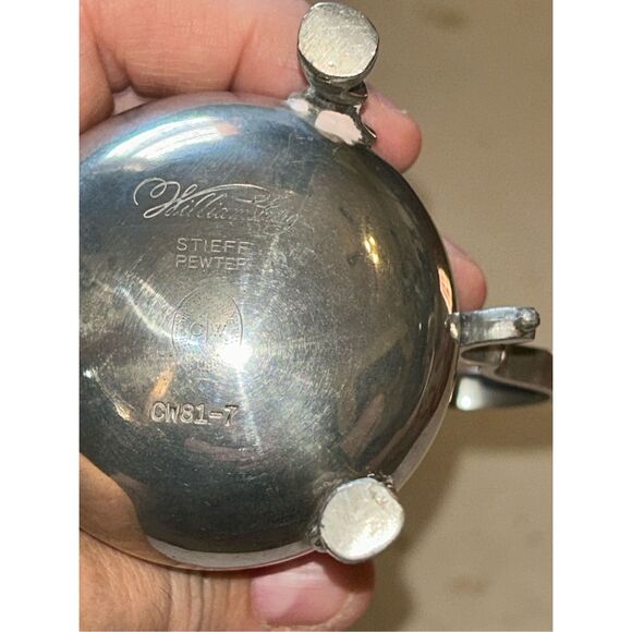 Williamsburg Restoration Kirk Stieff Pewter Cream CW81-7, Sugar CW82-7 Set - Picture 5 of 5
